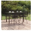 Image de 3157896 Mobilier à dîner de jardin 5 pcs Noir Résine tressée