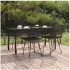 Image de 3157897 Mobilier à dîner de jardin 5 pcs Noir Résine tressée