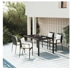 Image de Ensemble à manger de jardin coussins 5pcs Noir Résine tressée, ensemble de salle à manger, ensemble de salle à manger 3157953