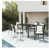 Image de Ensemble à manger de jardin coussins 7pcs Noir Résine tressée, ensemble de salle à manger, ensemble de salle à manger 3157954