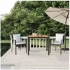 Image de Ensemble de salle à manger de jardin avec coussins 3 pcs Noir 3157963