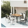 Image de Mobilier à dîner de jardin et coussins 5pcs Noir Résine tressée 3157965