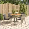 Image de 5-delige Tuinset met kussens poly rattan grijs3184970