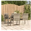 Image de Ensemble à Manger de Jardin avec Coussins 5 pcs, Chaises à Manger avec Dossier, Ensemble de Meubles avec Table, 3184971