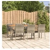 Image de 7-delige Tuinset met kussens poly rattan grijs3184973