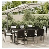 Image de Mobilier à dîner de jardin 9pcs et coussins noir résine tressée 3184980