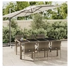 Image de Mobilier à dîner de jardin et coussins 7 pcs gris rotin 3184985