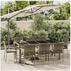 Image de Ensemble de salle à manger de jardin 9 pcs avec coussins Gris 3184986