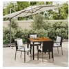 Image de Mobilier à dîner de jardin et coussins 5pcs Noir Résine tressée 3184988