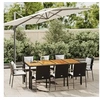 Image de Mobilier à dîner de jardin 9pcs et coussins noir résine tressée 3184992