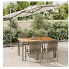 Image de Ensemble à manger de jardin 5 pcs coussins gris résine tressée, ensemble de salle à manger, ensemble de salle à 3184995
