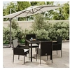 Image de 5-delige Tuinset met kussens poly rattan zwart3185000
