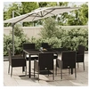 Image de 7-delige Tuinset met kussens poly rattan zwart3185002