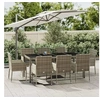 Image de Ensemble de salle à manger de jardin 9 pcs avec coussins Gris 3185010