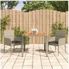 Image de 3-delige Tuinset met kussens poly rattan grijs3185017