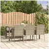 Image de 7-delige Tuinset met kussens poly rattan grijs3185021
