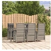 Image de Ensemble à manger jardin et coussins 7 pcs gris rotin, ensemble de salle à manger, ensemble de salle à manger 3185027