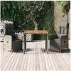 Image de 3-delige Tuinset met kussens poly rattan grijs3185044