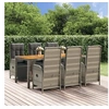 Image de 7-delige Tuinset met kussens poly rattan grijs3185048