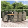 Image de 9-delige Tuinset met kussens poly rattan grijs3185049
