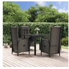 Image de 5-delige Tuinset met kussens poly rattan zwart3185054