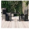 Image de 3-delige Tuinset met kussens poly rattan zwart3185059