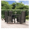 Image de 5-delige Tuinset met kussens poly rattan zwart3185065