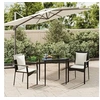 Image de Ensemble à manger de jardin avec coussins 3 pcs Noir 3185095