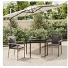 Image de Ensemble à manger jardin 3pcs avec coussins noir et gris, ensemble de salle à manger, ensemble de salle à manger 3185101