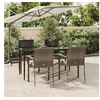 Image de Ensemble à manger de jardin coussins 5 pcs noir et gris, ensemble de salle à manger, ensemble de salle à manger 3185104