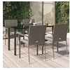Image de Mobilier à dîner de jardin et coussins 5 pcs noir et gris 3185139