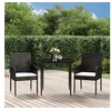 Image de 3-delige Tuinset met kussens poly rattan zwart3185143