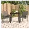 Image de Mobilier à dîner de jardin 3pcs avec coussins noir et gris 3185161
