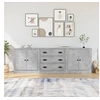 Image de Buffets 3 pcs gris béton bois d'ingénierie, meuble, placard, meuble latéral, meuble buffet, meuble de rangement, buffet de salon
