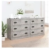 Image de Buffets 2 pcs gris béton bois d'ingénierie3185243