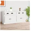 Image de Buffets 2 pcs, Meuble de Rangement, Armoire de Rangement, Organisateur Intérieur Salle de Séjour, Moderne, Blanc Bois d'Ingénierie