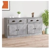 Image de Buffets 2 pcs gris béton bois d ingénierie