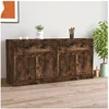Image de Buffets 2 pcs, Meuble de Rangement, Armoire de Rangement, Organisateur Intérieur Salon, Moderne, Chêne Fumé Bois d'Ingénierie