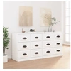 Image de Buffets 2 pcs blanc bois d ingénierie