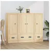 Image de Buffets 3 pcs chêne sonoma bois d'ingénierie, armoire, armoire de rangement, buffet haut, armoire latérale, armoire haute, armoire console