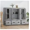 Image de Buffets 3 pcs gris béton bois d'ingénierie