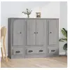 Image de Buffets 3 pcs sonoma gris bois d'ingénierie, armoire, armoire de rangement, buffet haut, armoire latérale, armoire haute, armoire console