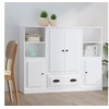 Image de Hoge kasten 3 st bewerkt hout wit3185319