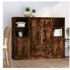 Image de Buffets 3 pcs chêne fumé bois d'ingénierie, armoire, armoire de rangement, buffet haut, armoire latérale, armoire haute, armoire console