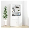 Image de Buffet haut Blanc Bois d ingénierie
