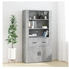 Image de Buffet haut Gris béton Bois d'ingénierie3185379