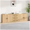 Image de Buffets 3 pcs Chêne sonoma Bois d ingénierie