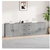 Image de Buffets 3 pcs gris béton bois d ingénierie