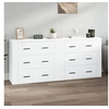Image de Buffets 2 pcs blanc bois d ingénierie