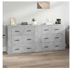 Image de Buffets 2 pcs gris béton bois d ingénierie